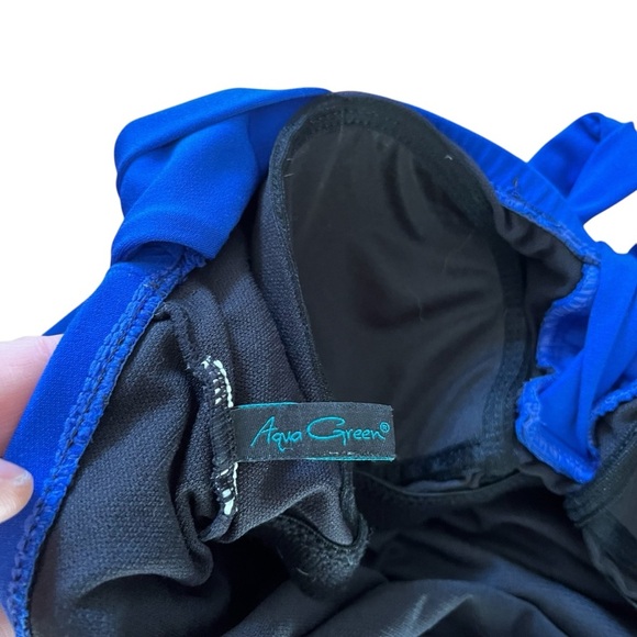 Women’s One Piece Blue Swimsuit Size Large - Picture 7 of 8